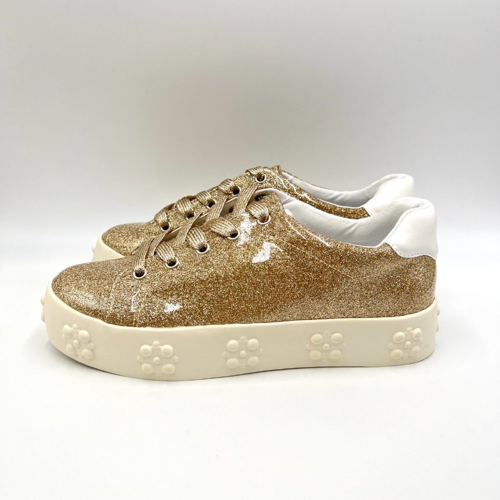 Katy Perry Womens Size‎ 7.5 The Florral Champagne Sparkly Sneakers Shoes 7.5M - Picture 6 of 13